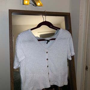 white ribbed cropped top